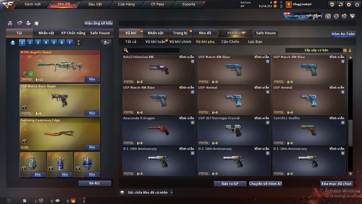 shop acc cf uy tin gia re